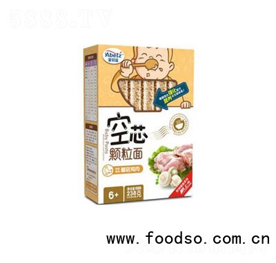 愛貝滋蘑菇雞肉空芯顆粒面