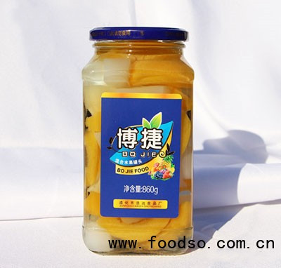 博捷混合水果罐頭860克
