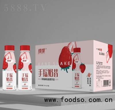 維維手搖奶昔草莓味乳酸菌飲品箱裝