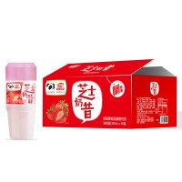 浩明芝士奶昔草莓果粒乳酸菌飲品箱裝招商380ml×15瓶