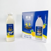 葡口荔達(dá)發(fā)酵酸奶飲品大瓶菠蘿味1L×6